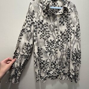 Express Monochrome Animal Print Top